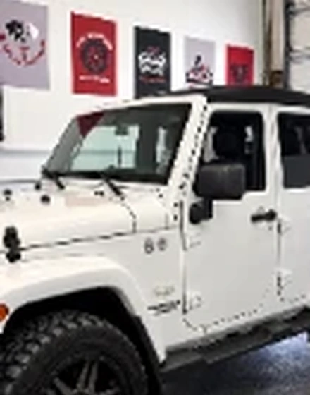 Before: white vehicle finish