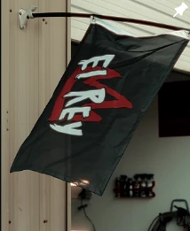El Rey flag displayed in the business' shop, from its Instagram profile